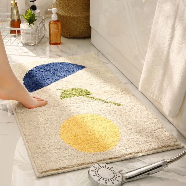 Non-Slip Fluffy Soft Plush Microfiber Quick Dry Machine Washable Ultra Shaggy Bath Mats