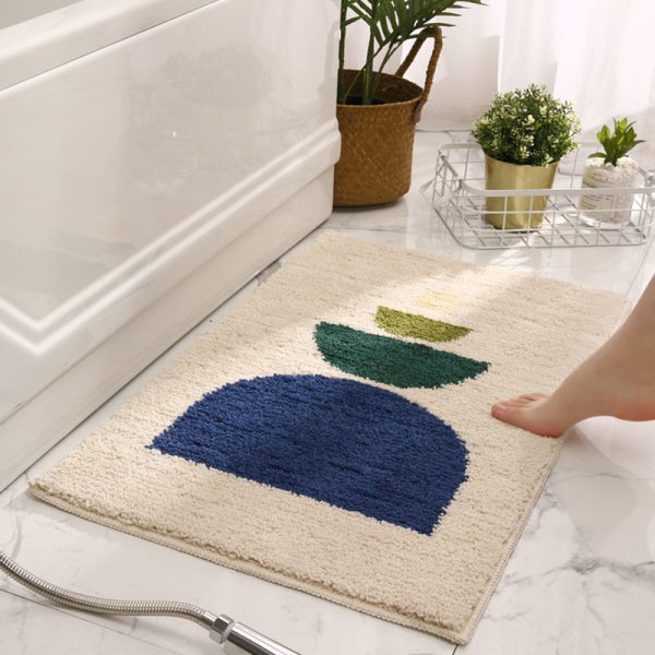 Non-Slip Fluffy Soft Plush Microfiber Quick Dry Machine Washable Ultra Shaggy Bath Mats