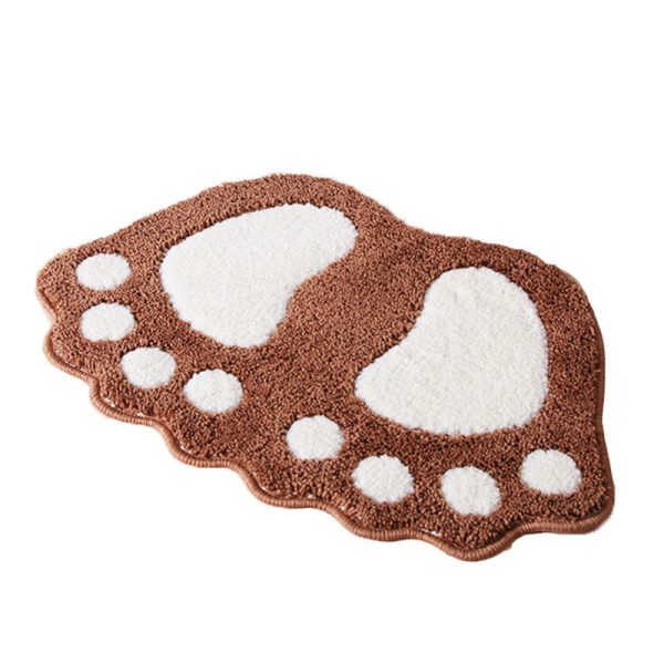 Water Absorbent Non-Slip Soft Microfiber Machine Washable Big Feet Bath Mat