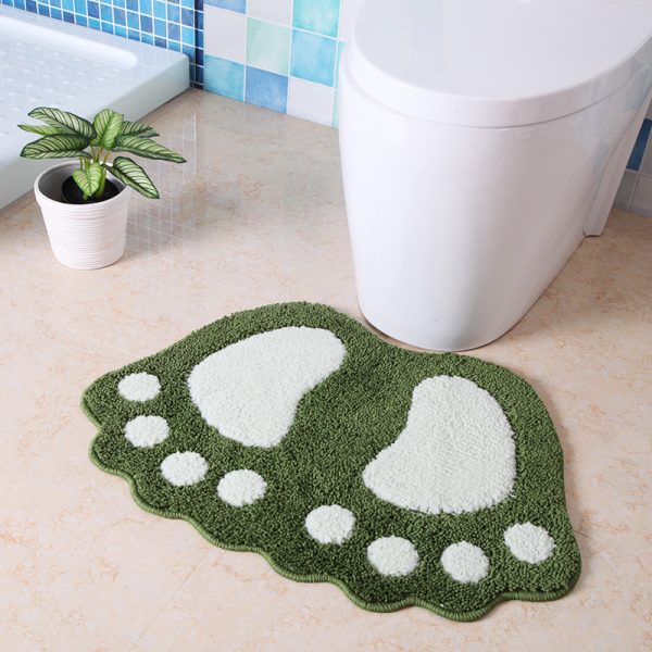 Water Absorbent Non-Slip Soft Microfiber Machine Washable Big Feet Bath Mat