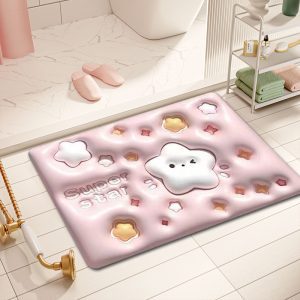 Memory Foam Bath Rug | Star Non-Slip Bathroom Mat