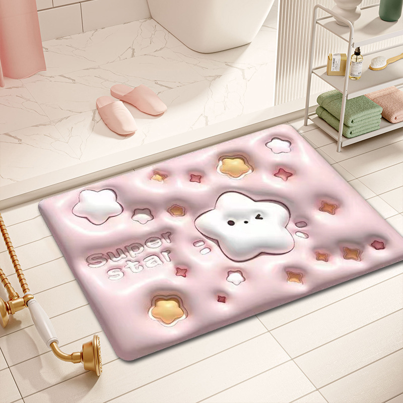 Memory Foam Bath Rug | Star Non-Slip Bathroom Mat