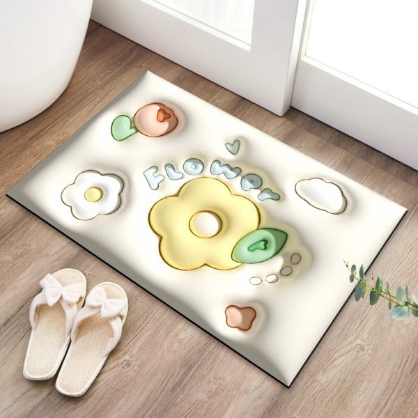 3D Visual Anti-Slip Absorbent Bath Mat