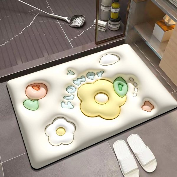 3D Visual Anti-Slip Absorbent Bath Mat