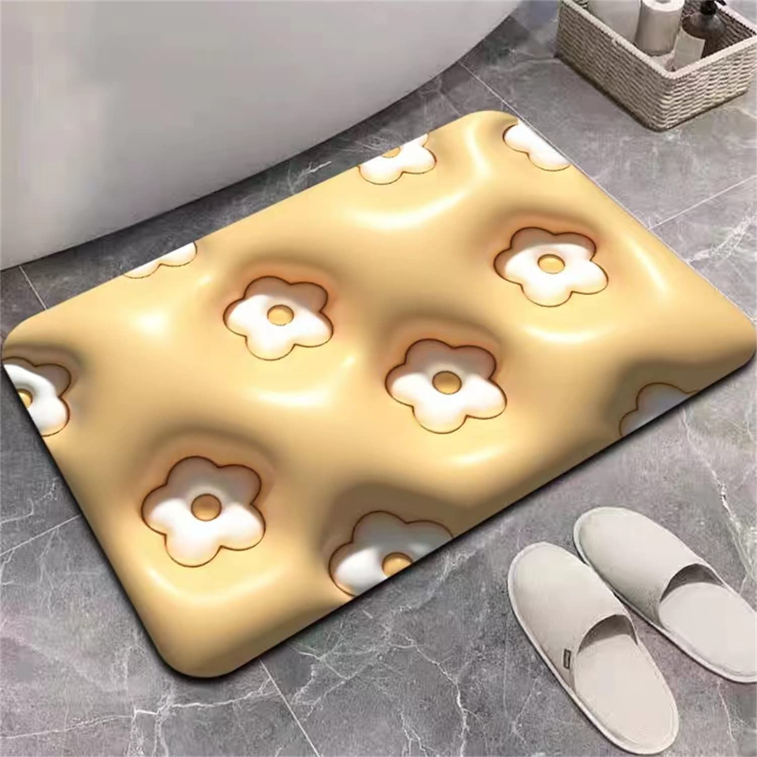 3D Visual Anti-Slip Absorbent Bath Mat