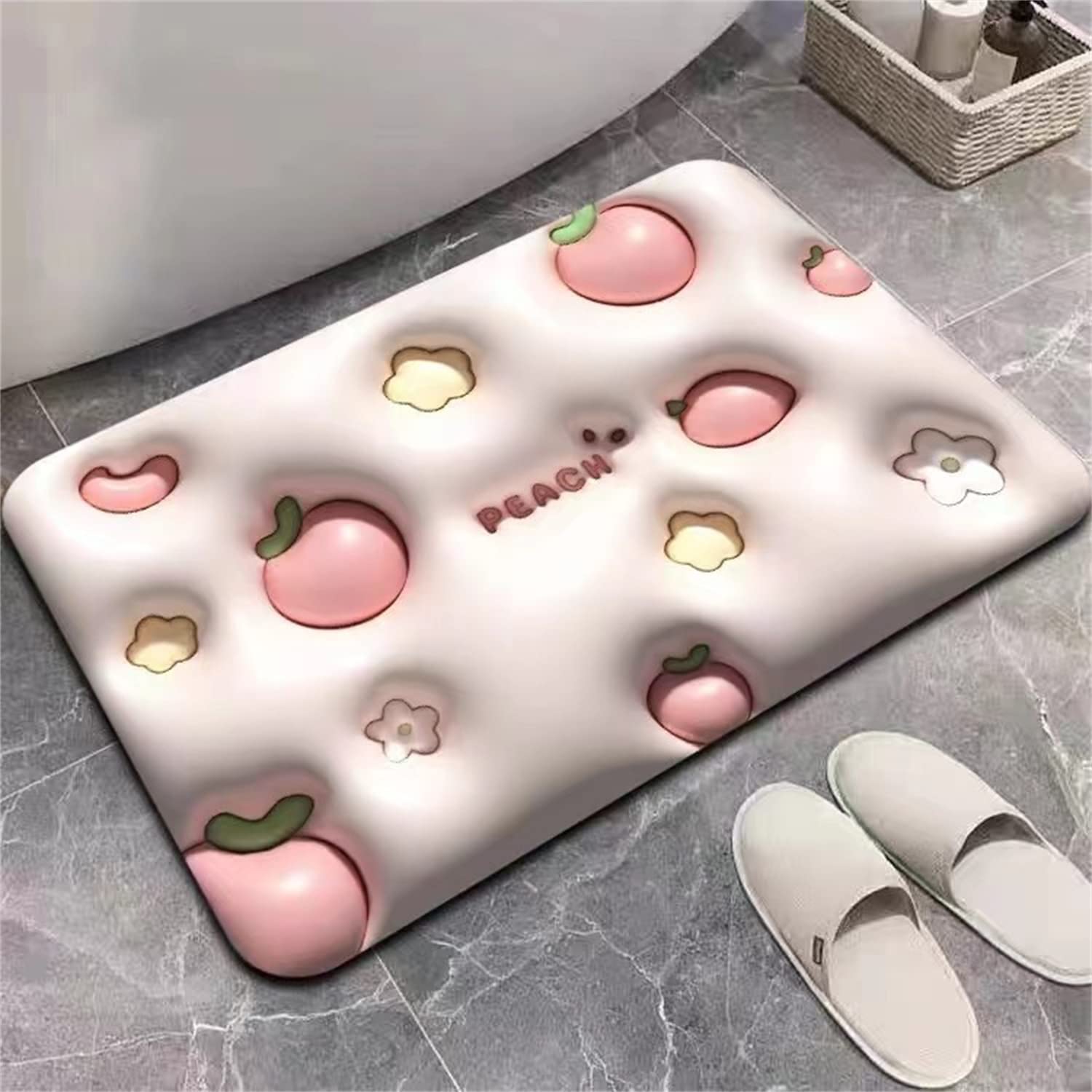 3D Visual Anti-Slip Absorbent Bath Mat