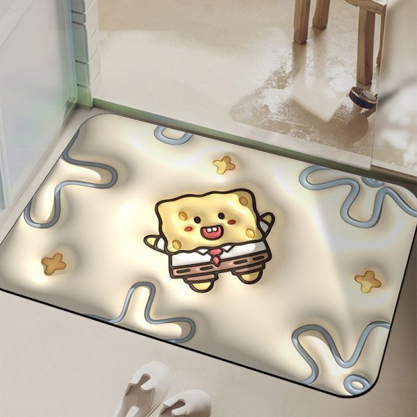 3D Visual Anti-Slip Absorbent Bath Mat