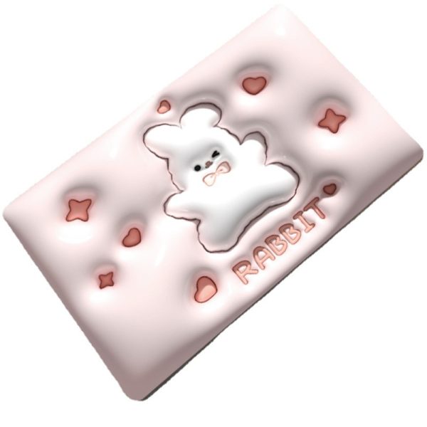 3D Visual Bath Mat Rabbit Pattern