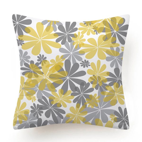 Yellow Flower Decorative Pillows Case