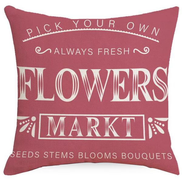 Tulips Bicycle Throw Pillow Covers