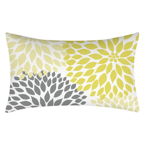 Yellow Flower Decorative Pillows Case