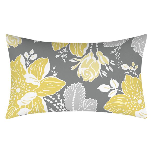 Yellow Flower Decorative Pillows Case