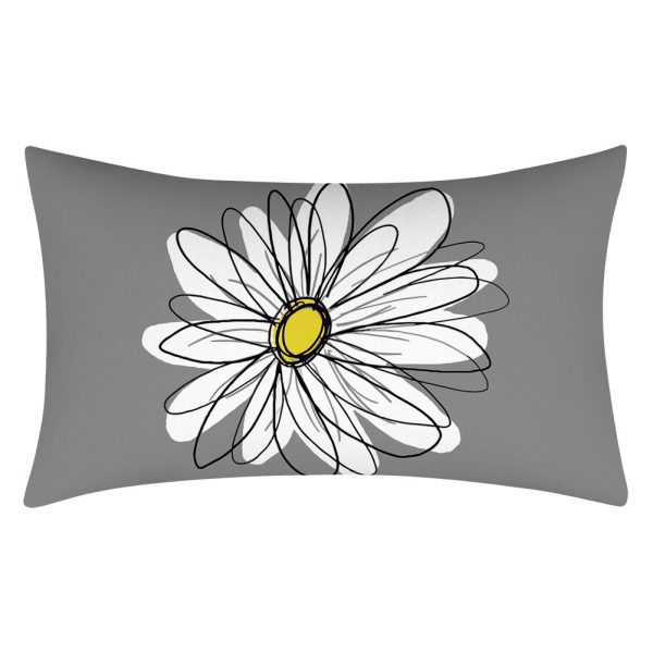 Yellow Flower Decorative Pillows Case