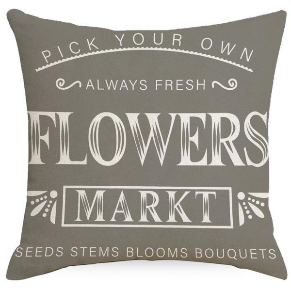 Tulips Bicycle Throw Pillow Covers