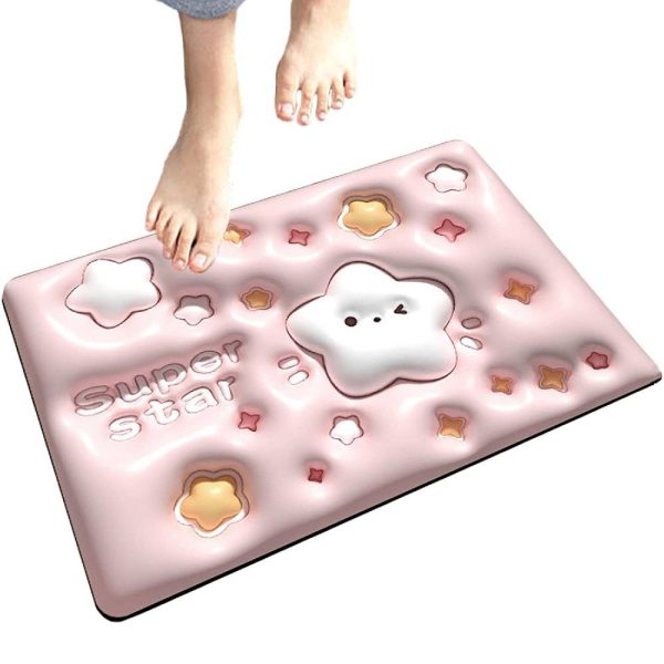 Memory Foam Bath Rug | Star Non-Slip Bathroom Mat