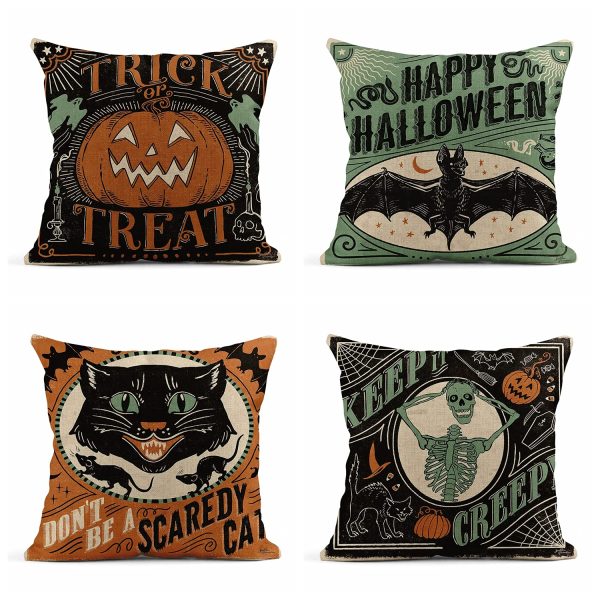 Pillow Covers Halloween Pumpkins Pattern