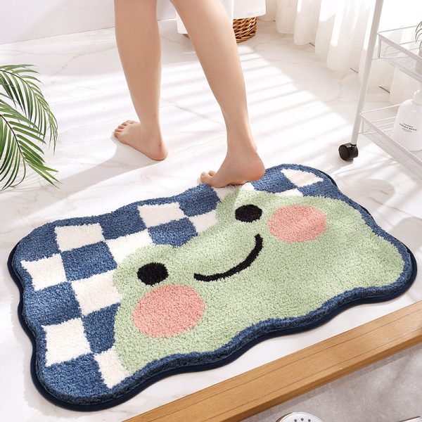 Animal Frog Machine Wash Dry Extra Soft Absorbent Non-Slip Comfortable Bath Mat