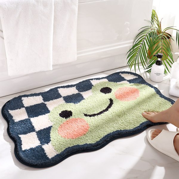 Animal Frog Machine Wash Dry Extra Soft Absorbent Non-Slip Comfortable Bath Mat