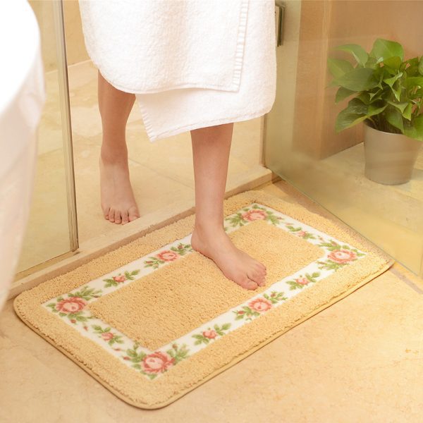 Nice Rose Flower Area Rugs Super Soft Bath Mat