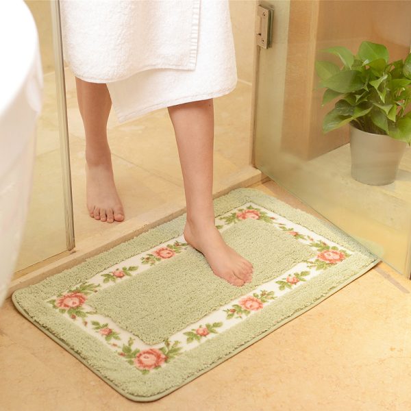 Nice Rose Flower Area Rugs Super Soft Bath Mat