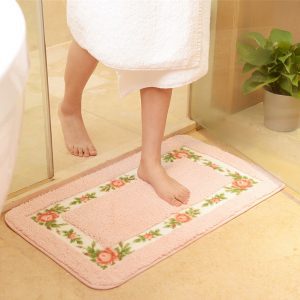 Nice Rose Flower Area Rugs Super Soft Bath Mat