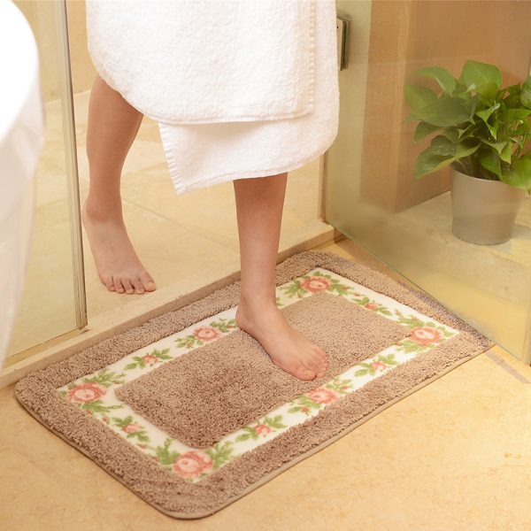 Nice Rose Flower Area Rugs Super Soft Bath Mat