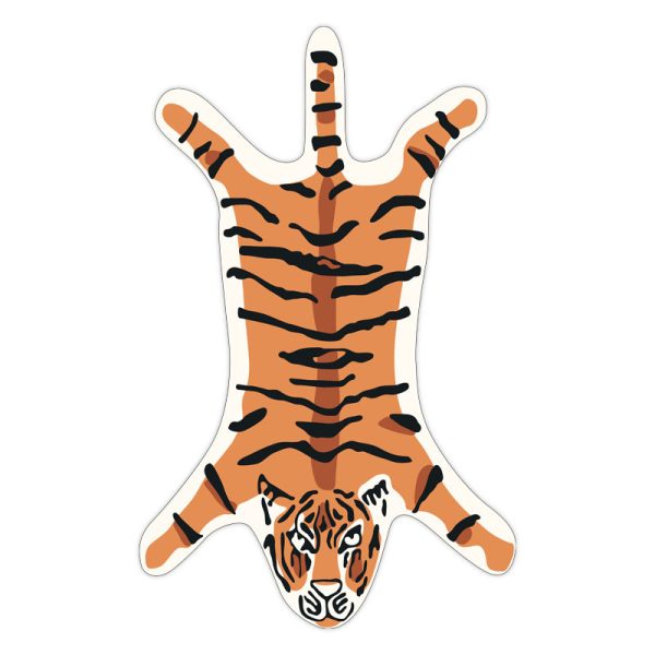 Funny Tiger Bath Mat Cute Cartoon Non Slip Animal Shaped Absorbent Preppy Small Decor Aesthetic Plush Machine Washable