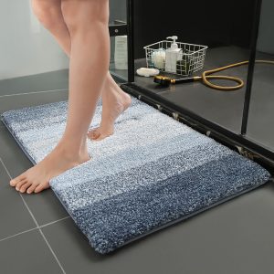 Luxury Soft and Absorbent Microfiber Non-Slip Plush Bathmat Machine Wash Dry