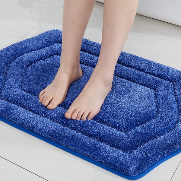 Non-Slip BathMats Soft and Absorbent Microfiber Machine Washable Quick Dry