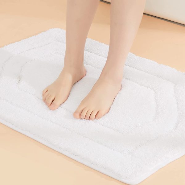 Non-Slip BathMats Soft and Absorbent Microfiber Machine Washable Quick Dry