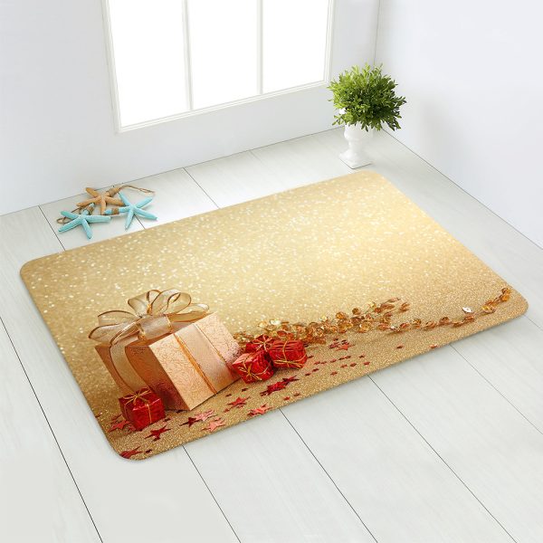 Sandy Beach Shells Plush BathMat Non Slip