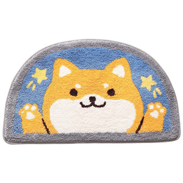 Microfiber Soft Non-Slip Bath Rug Water Absorbent Bath Mat Machine Washable Cat