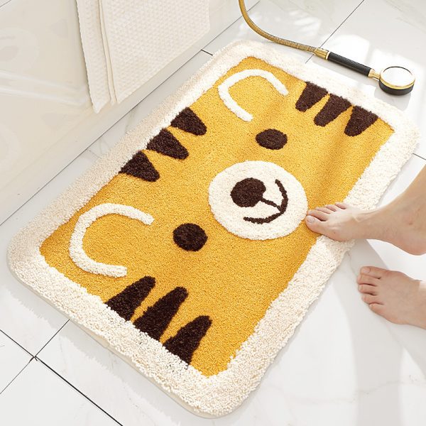 Bath Mat Absorbent Non Slip & Durable Plush Rug Machine Wash Akita