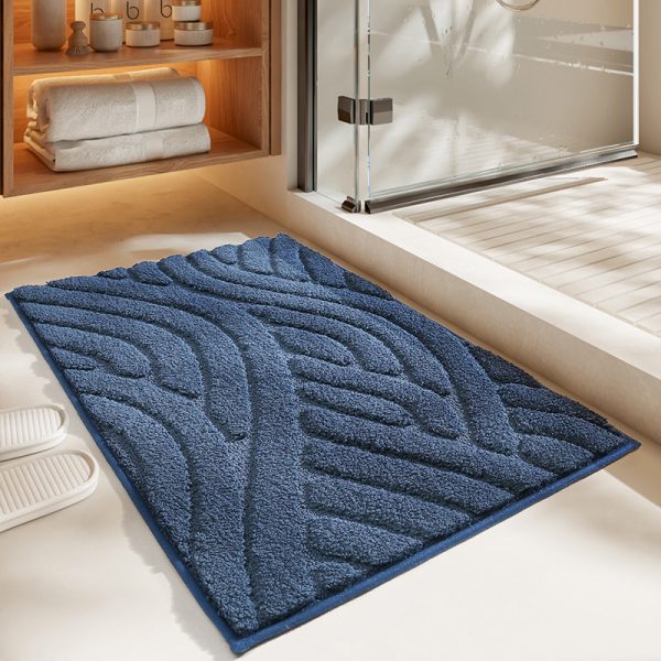 Anti-Slip Microfiber thick & Soft Absorbent Non-Slip Bath Mat Machine Washable and Dryable Grey