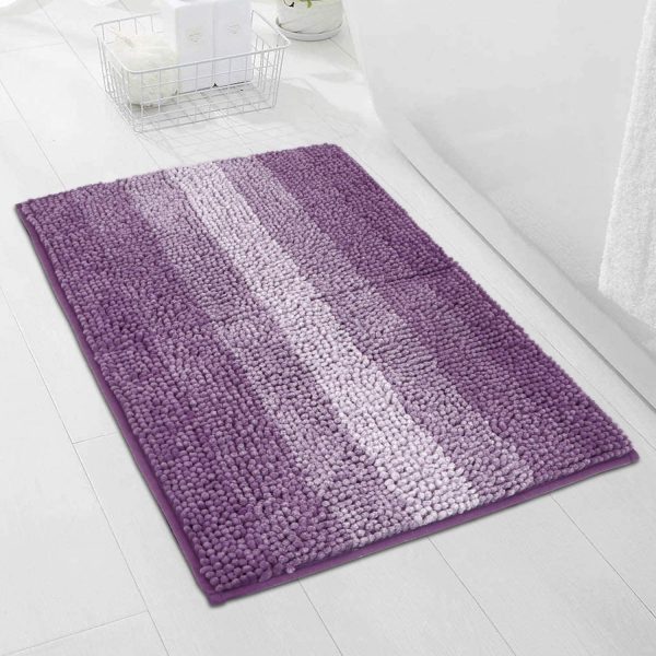 Green Bath Mat Non Slip Microfiber Soft Absorbent Machine Washable