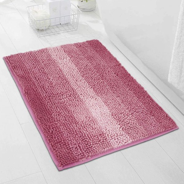 Green Bath Mat Non Slip Microfiber Soft Absorbent Machine Washable