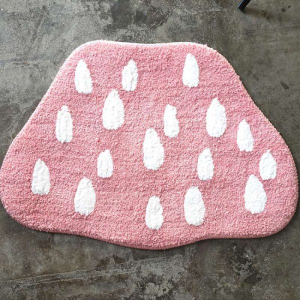 Cherry Cute Bath Mat Non Slip Fruit Shaped Absorbent Washable