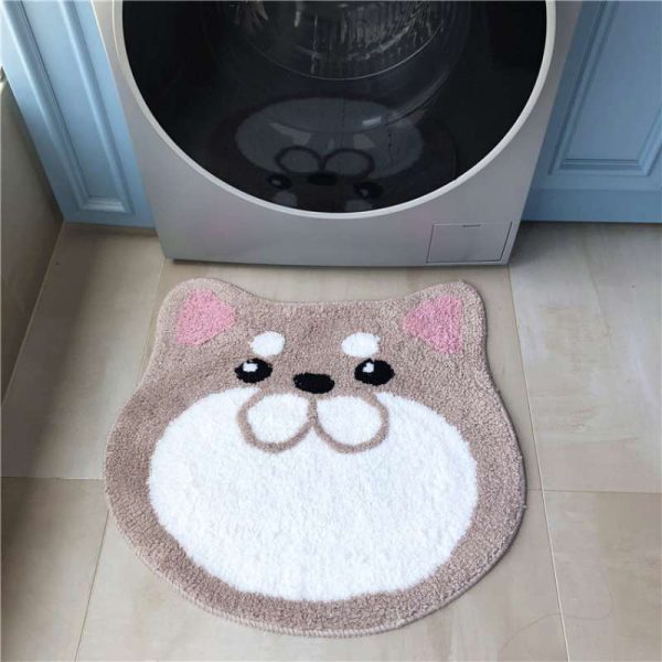 Cherry Cute Bath Mat Non Slip Fruit Shaped Absorbent Washable