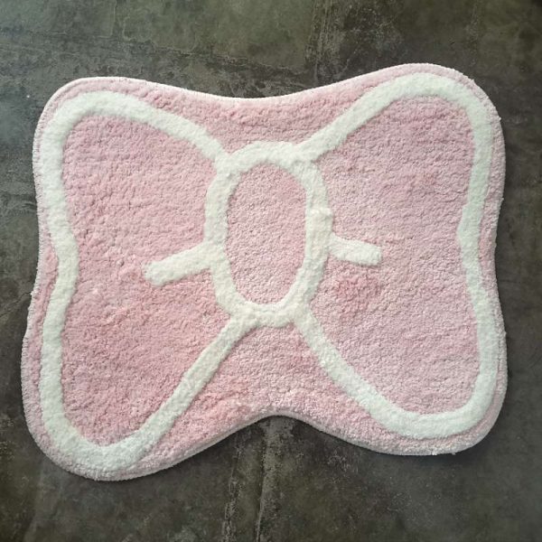 Cherry Cute Bath Mat Non Slip Fruit Shaped Absorbent Washable