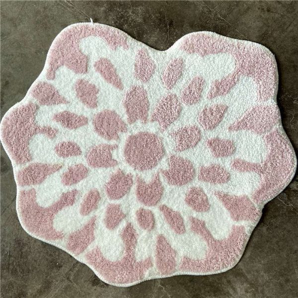 Cherry Cute Bath Mat Non Slip Fruit Shaped Absorbent Washable