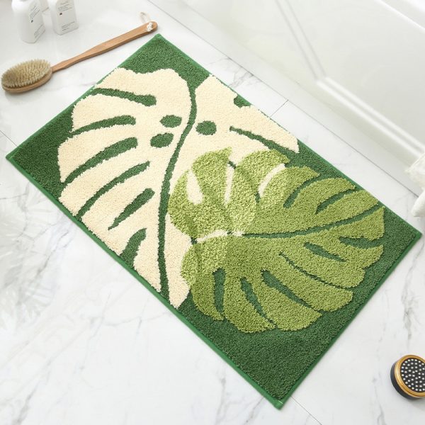 Luxury Leaf Plant Non-slip Absorbent Bath Mat