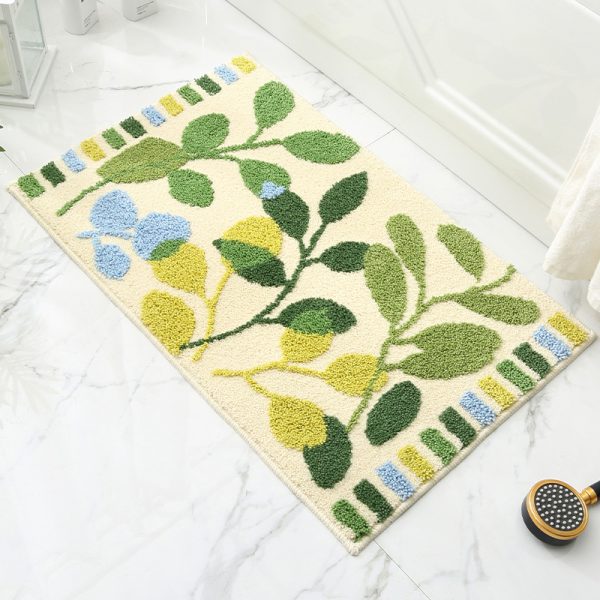 Luxury Leaf Plant Non-slip Absorbent Bath Mat