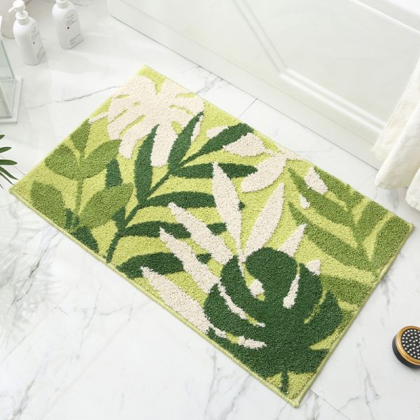 Luxury Leaf Plant Non-slip Absorbent Bath Mat