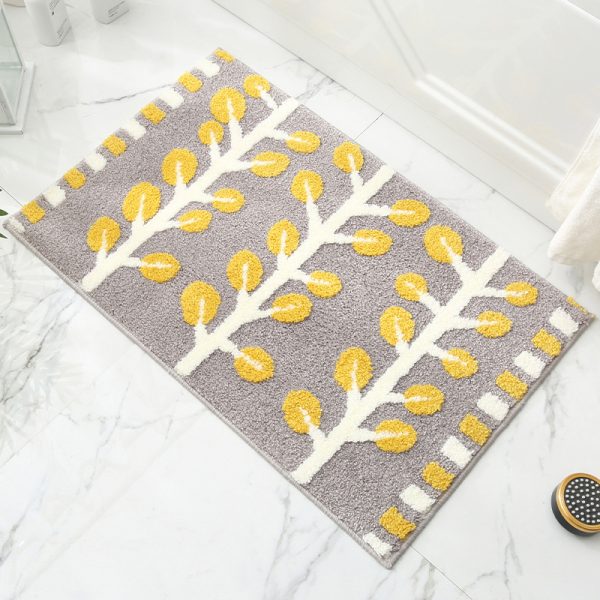 Luxury Leaf Plant Non-slip Absorbent Bath Mat