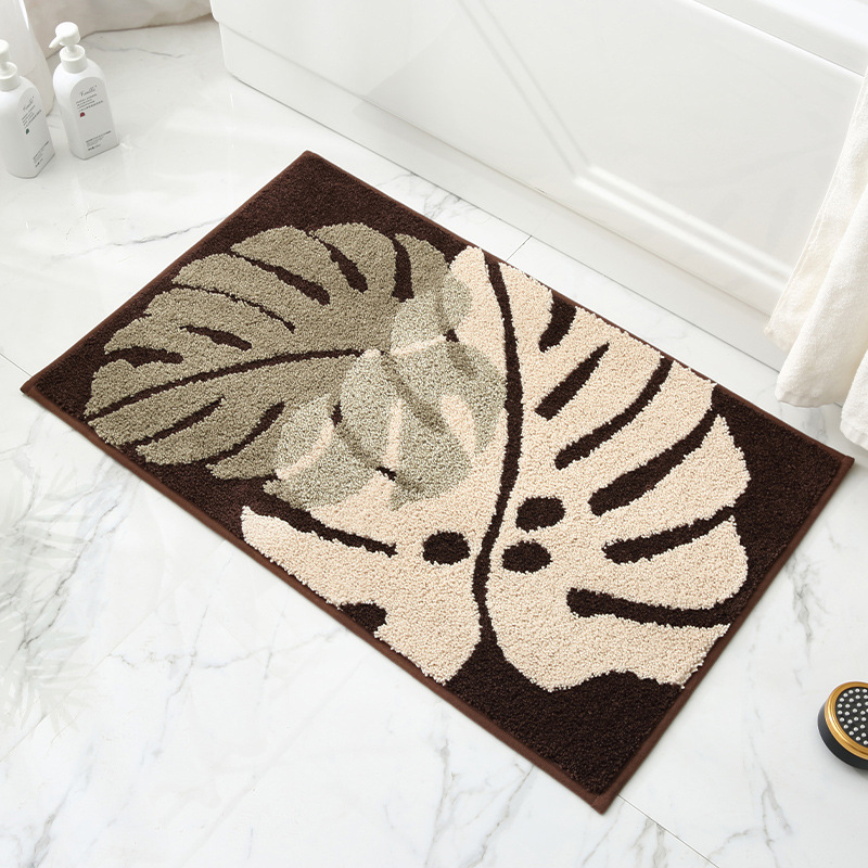 Luxury Leaf Plant Non-slip Absorbent Bath Mat