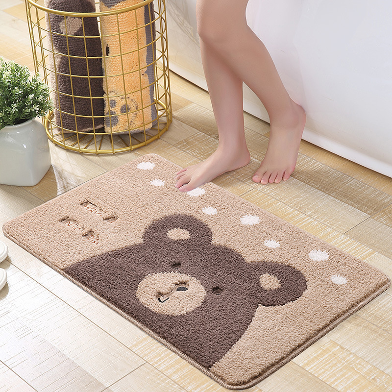 Cartoon animal absorbent non-slip bathmat