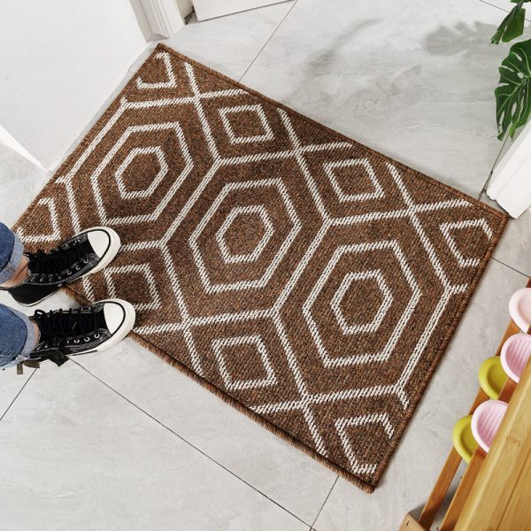 Geometric shaped bath mat absorbent non-slip wear-resistant