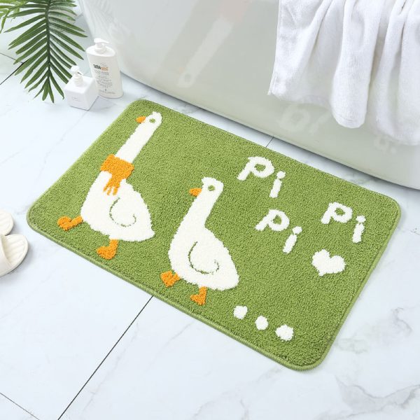 Cartoon cute cat bathmat absorbent non-slip minimalist