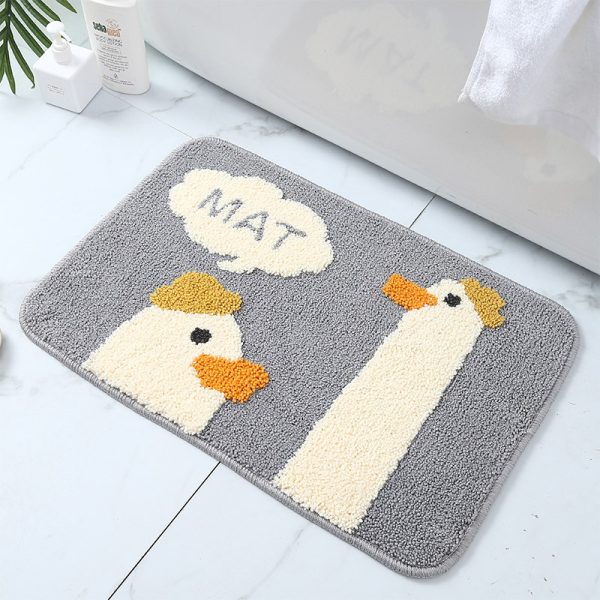 Cartoon cute cat bathmat absorbent non-slip minimalist