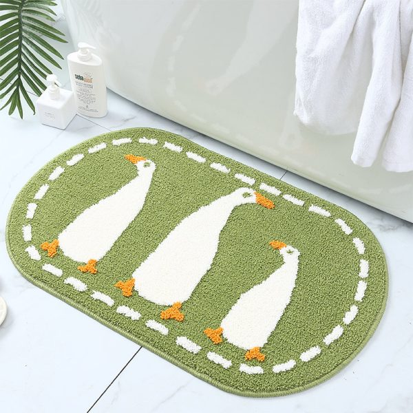 Cartoon cute cat bathmat absorbent non-slip minimalist